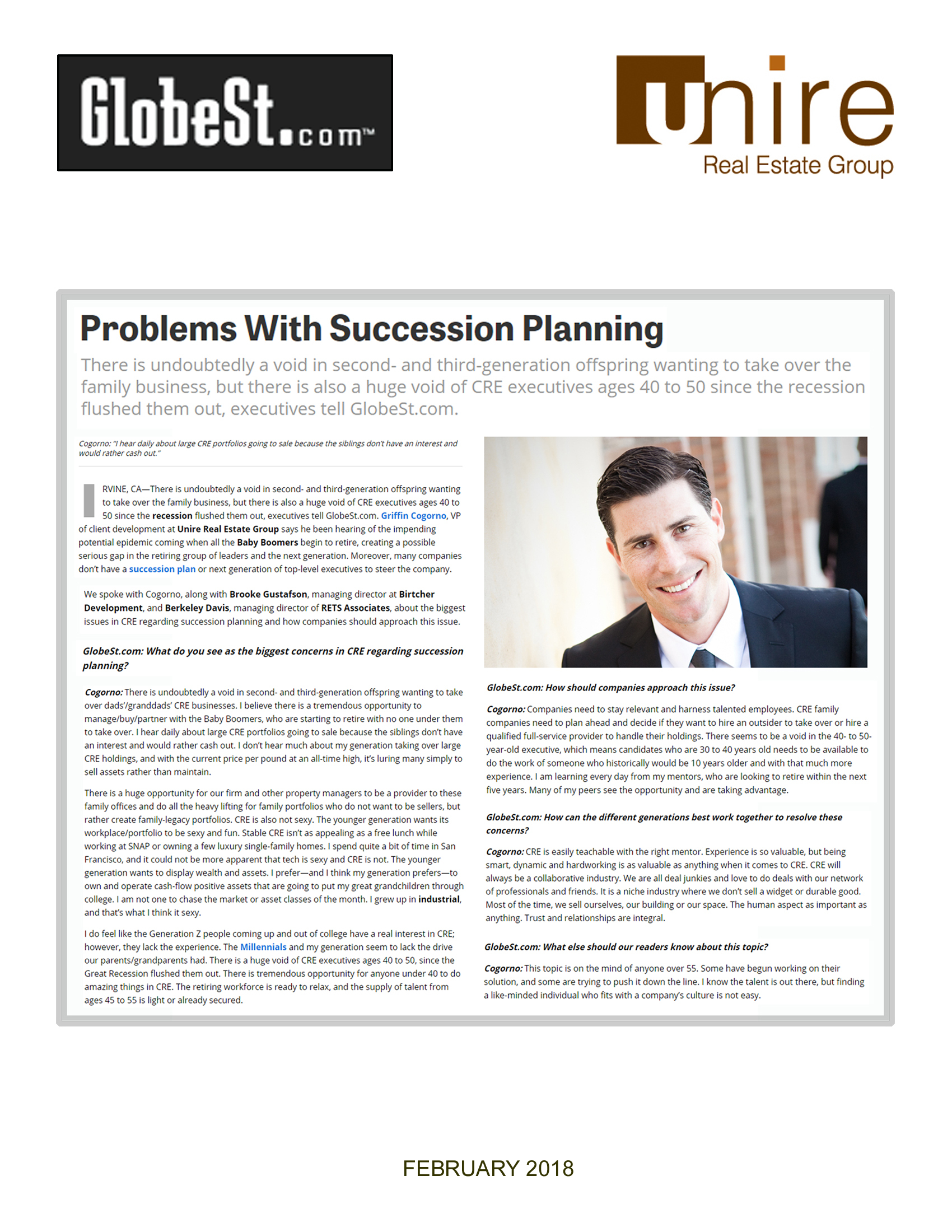 Problems with Succession Planning - GlobeSt.com interview
